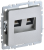 Розетка RJ45+RJ45 кат.6 С/У Алюминий Brite Розетка RJ45+RJ45 кат.6 С/У Алюминий Brite