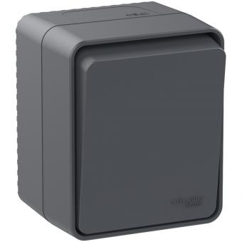 Переключатель 1-кл 10А О/У Антрацит AtlasDesign Profi54