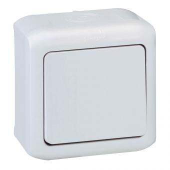 Кнопка 1-клавишная IP44 6А Серый Legrand Quteo