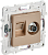 Розетка TV антенна + RJ45 кат.5E С/У Песочнный Skandy