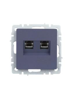 Розетка RJ11+RJ45 кат.5Е С/У Маренго Brite