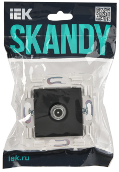 Розетка TV антенна С/У проходная Титан Skandy
