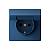 Розетка 1-м 16А С/У З/К со штор. с крышкой IP20 Аквамарин ArtGallery