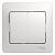 Выключатель 2-кл 10А С/У в сборе с рамкой Белый Glossa