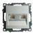 Розетка RJ45+RJ45 С/У Серебро Катрин Розетка RJ45+RJ45 С/У Серебро Катрин