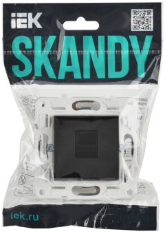Розетка RJ45 кат.5Е С/У Черный Skandy