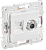 Розетка TV антенна + RJ45 кат.5E С/У Арктический белый Skandy