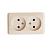 Розетка 2-м 16А О/У Кремовый Etude
