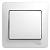 Выключатель 1-кл 10А С/У в сборе с рамкой Белый Glossa
