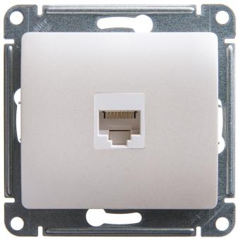 Розетка RJ45 кат.5Е С/У Перламутр Glossa