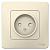 Розетка 1-м 16А С/У со шторками Молочный Blanca