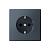 Розетка 1-м 16А С/У З/К со шторками Грифель ArtGallery